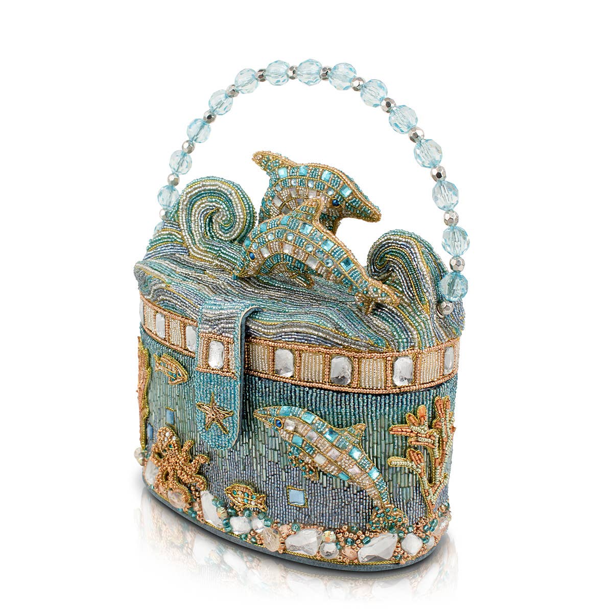 Crystal Dolphin Hard-Sided Marine Sea Life Novelty Bag
