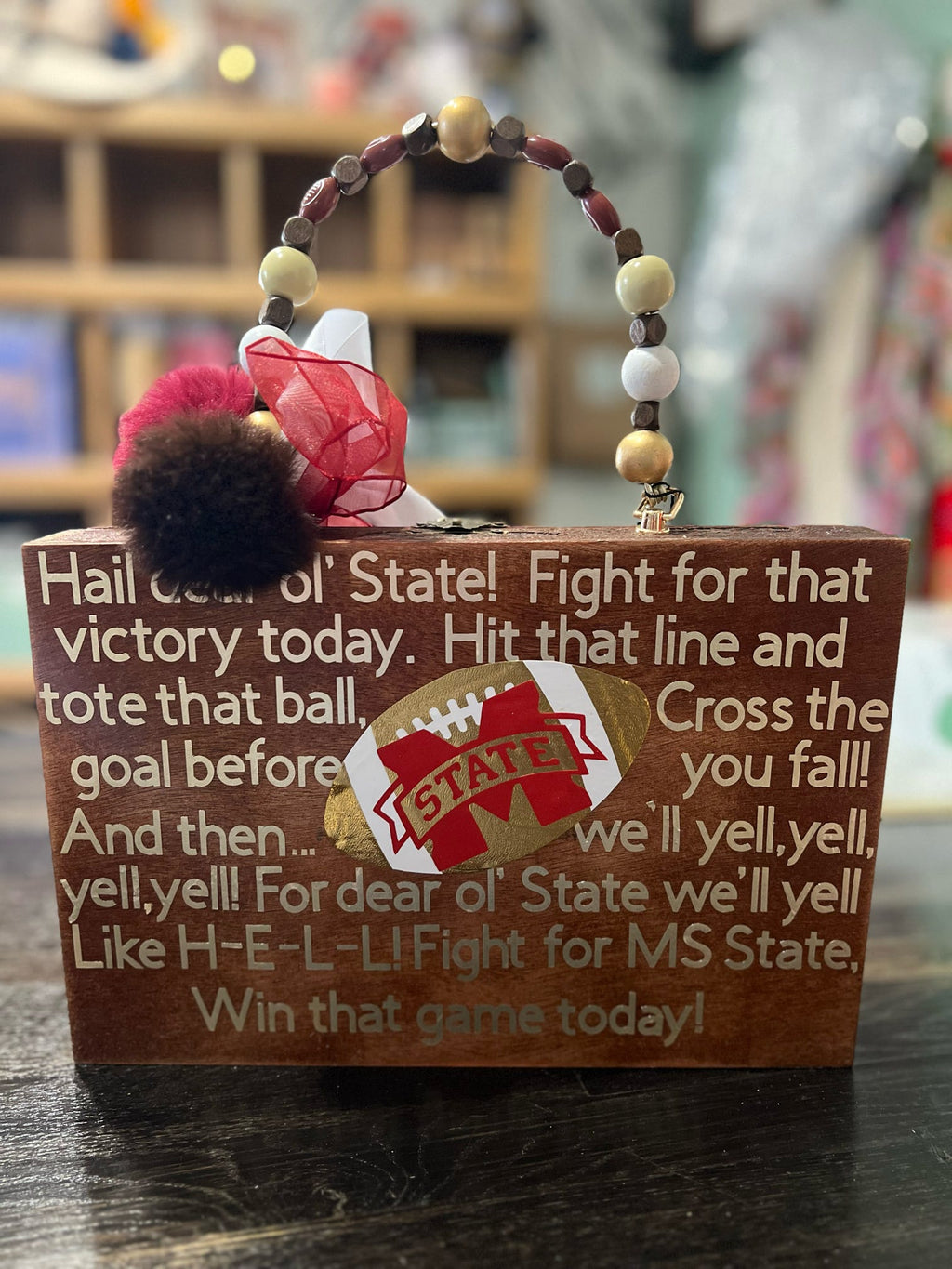 Mississippi State "Hail State"
Cigar Box Purse