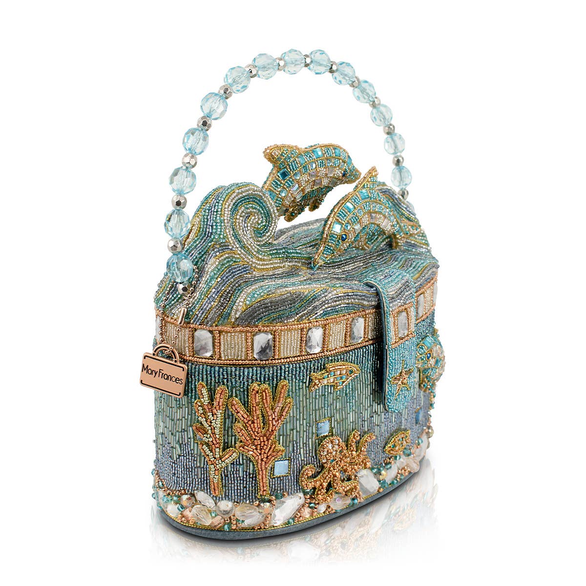 Crystal Dolphin Hard-Sided Marine Sea Life Novelty Bag
