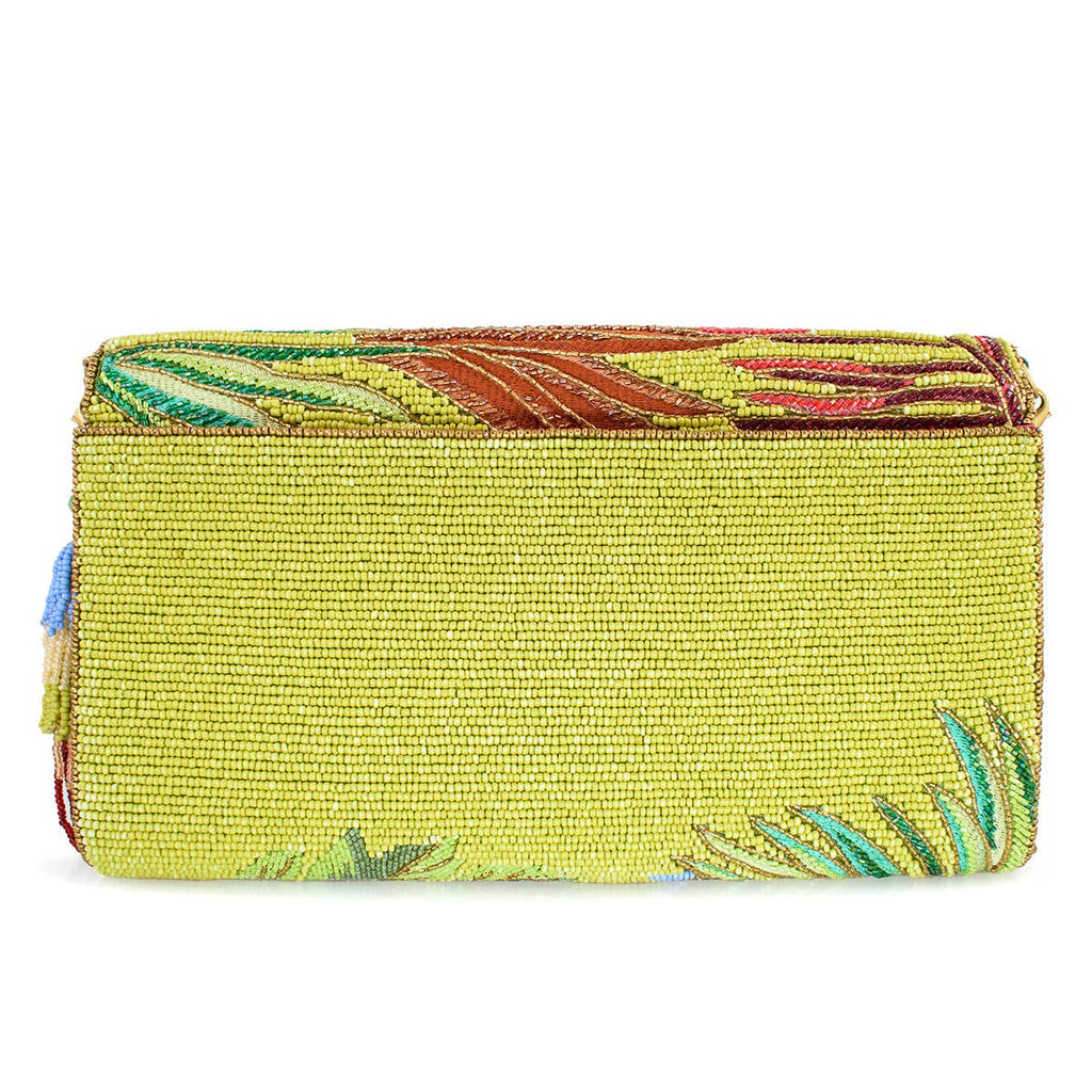 Tropics Palm Beaded Palm Fronds Crossbody/Clutch Handbag