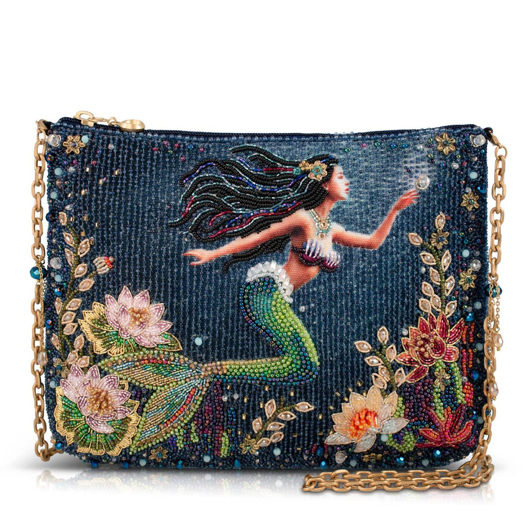 Mermaid Magic Beaded Underwater Scene with Mermaid Crossbody
