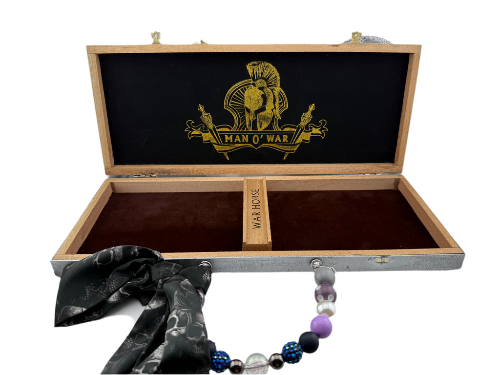 🖤 Graveyard Cat Halloween Cigar Box Purse
