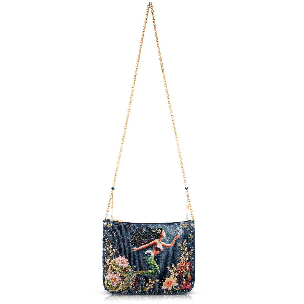 Mermaid Magic Beaded Underwater Scene with Mermaid Crossbody