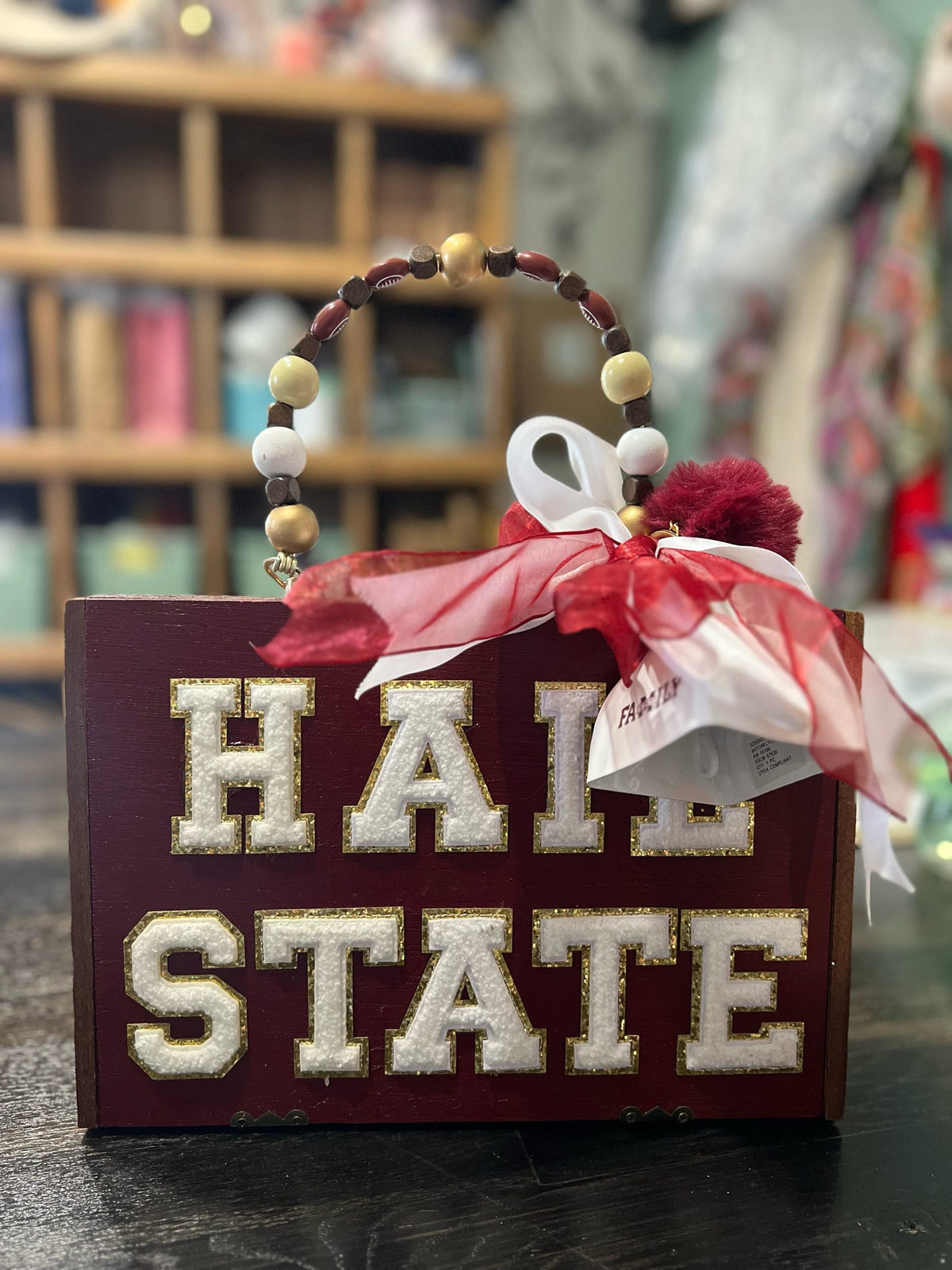 Mississippi State "Hail State"
Cigar Box Purse