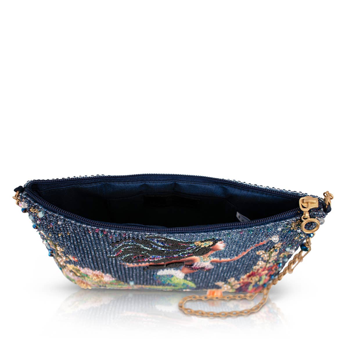 Mermaid Magic Beaded Underwater Scene with Mermaid Crossbody