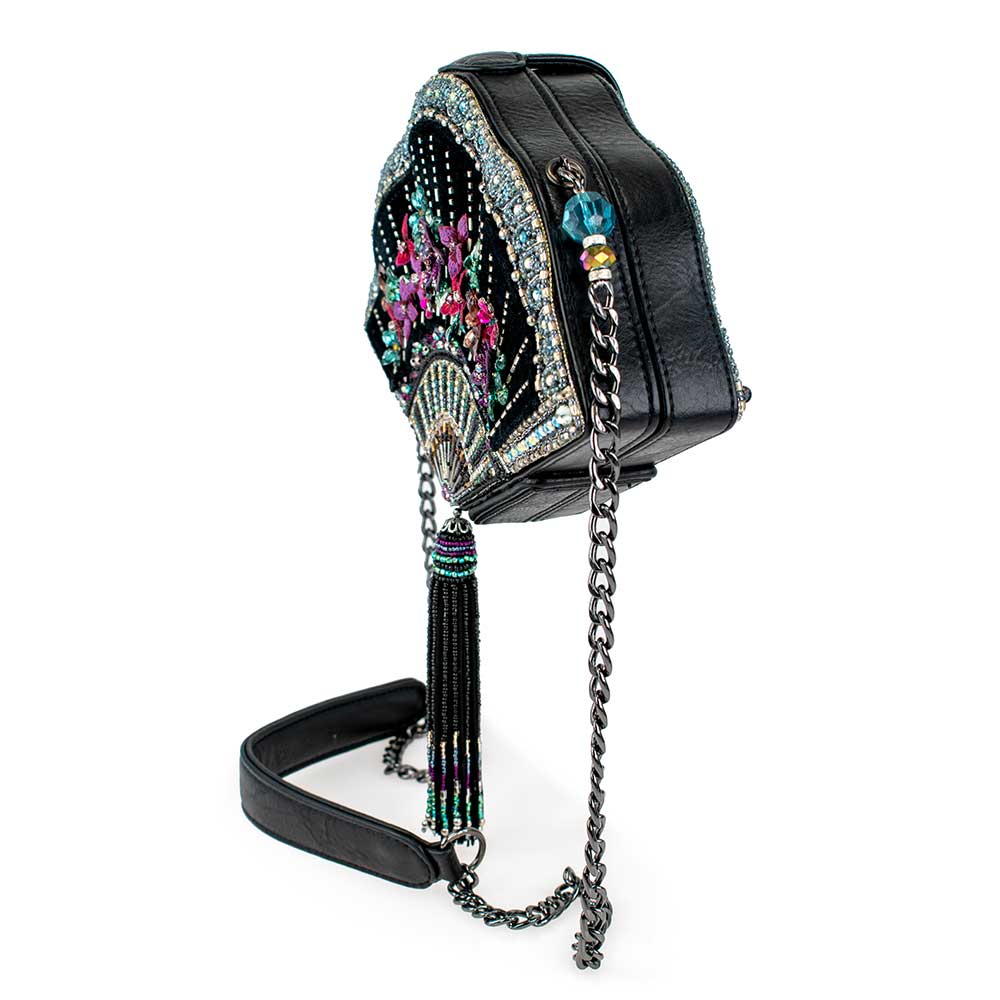 Coquette Floral Fan Beaded Handbag