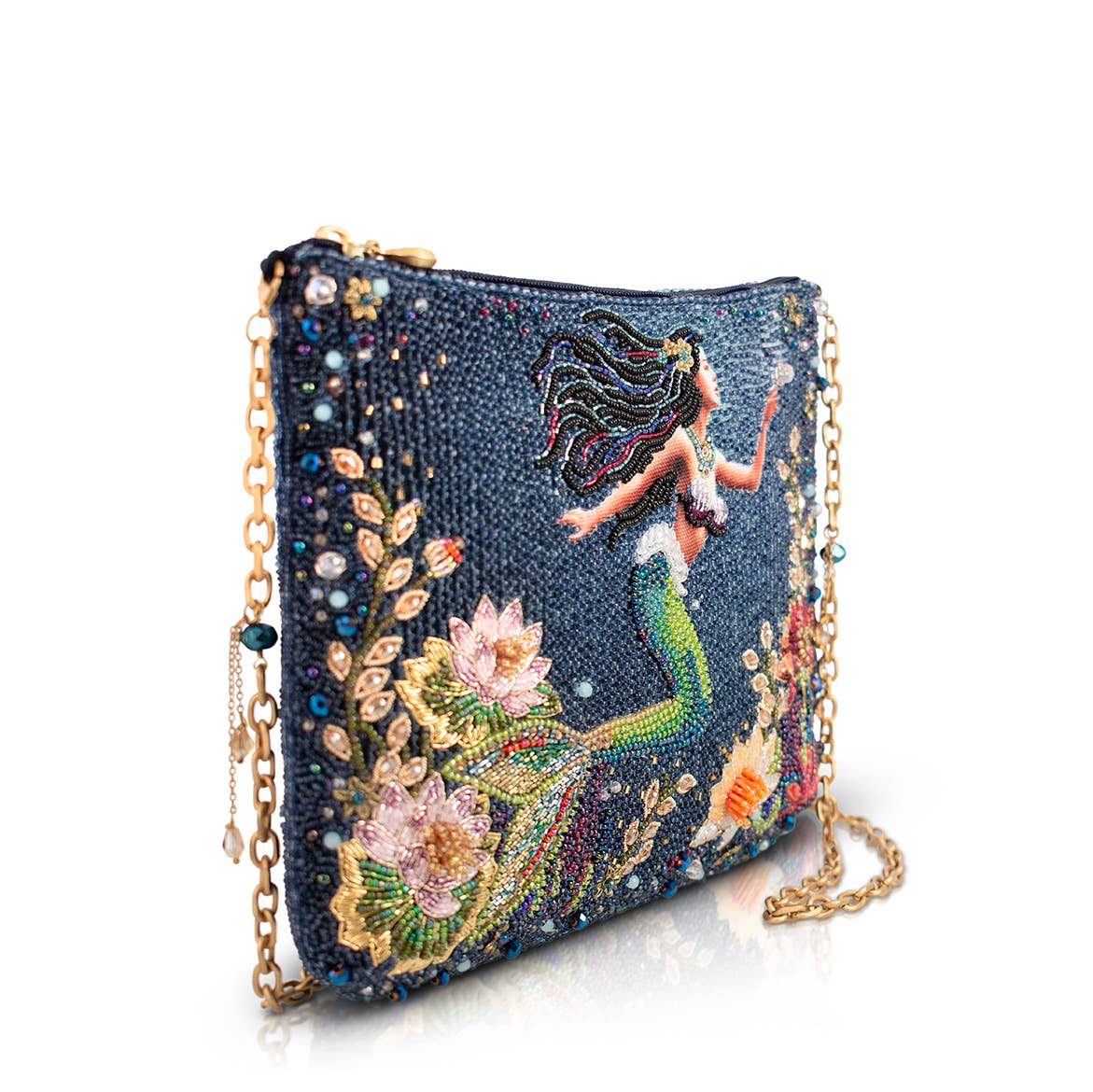 Mermaid Magic Beaded Underwater Scene with Mermaid Crossbody