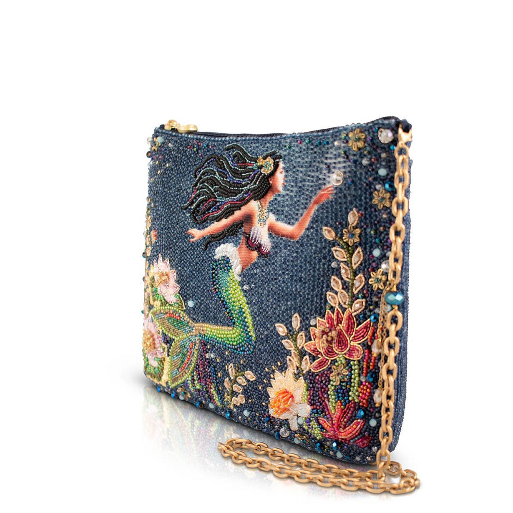 Mermaid Magic Beaded Underwater Scene with Mermaid Crossbody