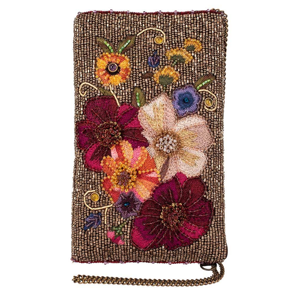 Budding Romance beaded floral Crossbody Phone Bag