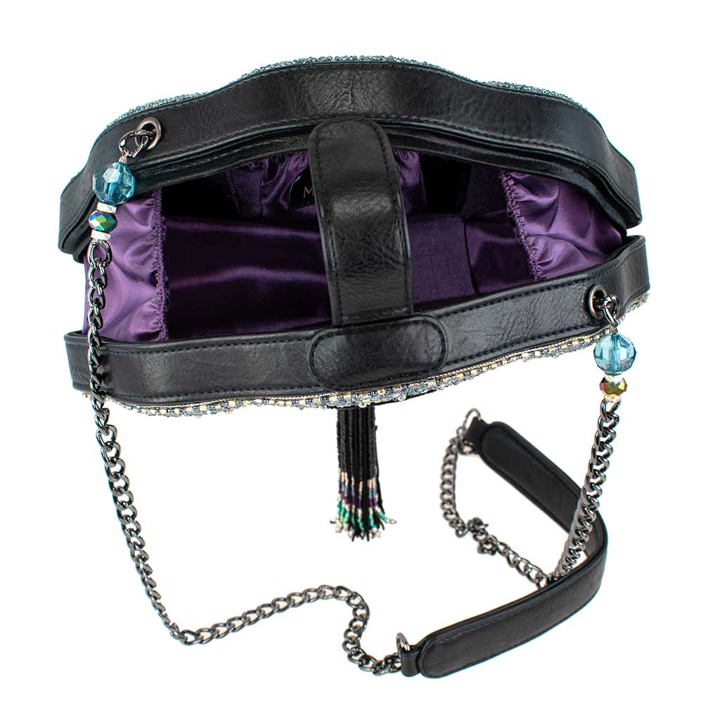 Coquette Floral Fan Beaded Handbag