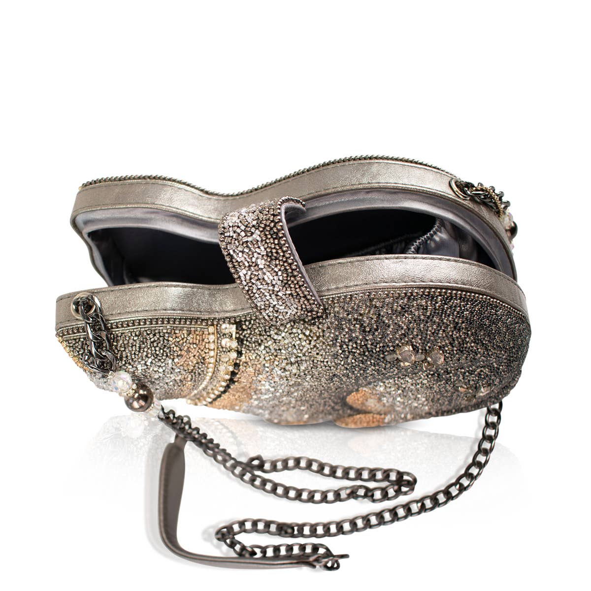 Couture Cat Beaded Feline Crossbody Bag